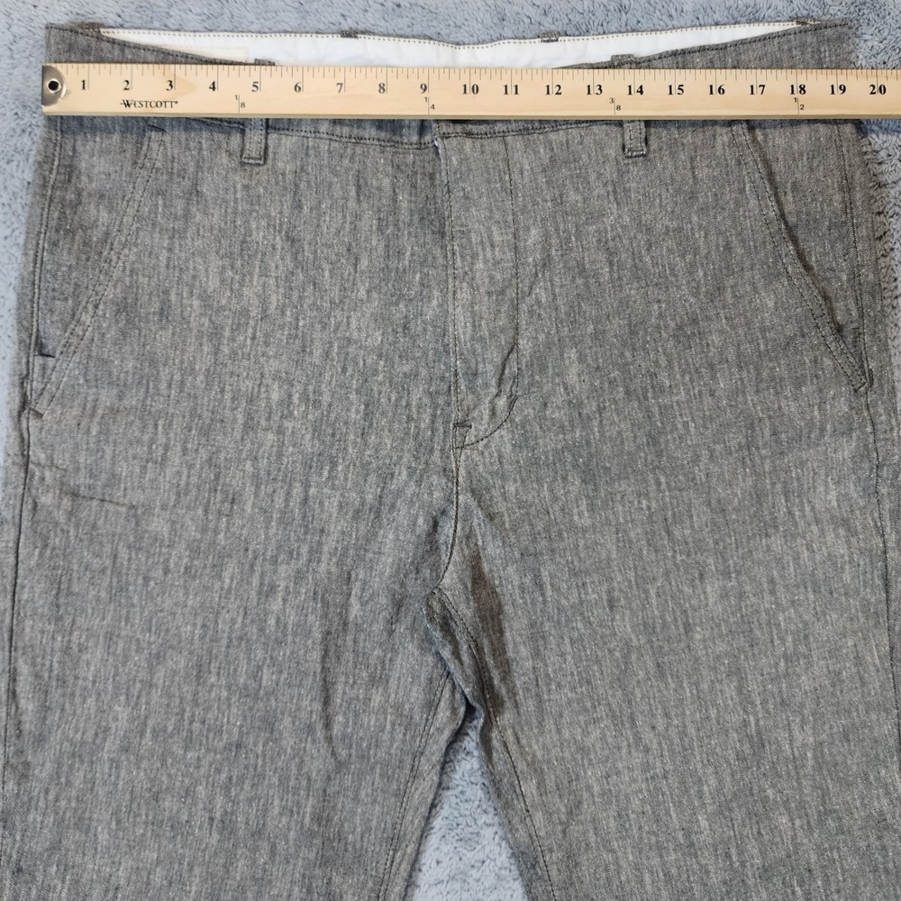 Levis Chambray Linen Cotton Pants Men 36x34 Fits 38x32 Gray Chino Tapered Casual - Picture 10 of 13